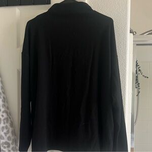 Black Long Turtle Neck Sleeve Top